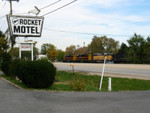 Rocketing past the Rocket Motel, Mossville, Nov. 3, 2005.