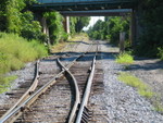 Looking east along the main at the interchange track up to Buzzi's yard.