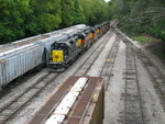 The Newton crew is pulling down the siding with the inbound east train power (I'm guessing).