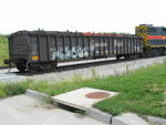 The Wilton local crew spotted this covered gon for loading at Norfolk Iron and Metal in Durant, Sept. 15, 2010.