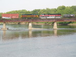 Mid train power on the Cedar River bridge, Sept. 15, 2010.