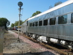 Heading in at the east end of Silvis siding to meet the east train, Sept. 16, 2007.