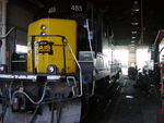 GP11 485 and GP10 403 in the shop, 9/28/2008.