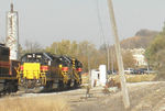 Looking north at the cleanout track and pump house.