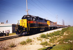 The Ski Train, led by 706, backs into Vernon siding Coralville, Sept. 2, 2004.