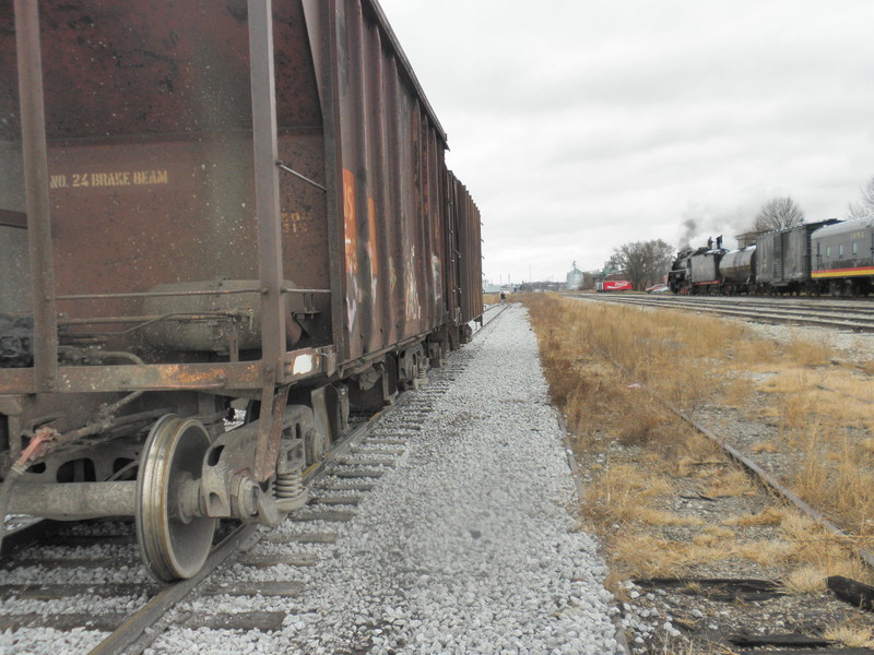 Looking east at the 4 track rehab.  The railfan in the distance was installed as a bumper at the new end-of-track.