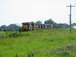 East train at mp 206.5 east of Wilton, with the dead GEs behind the power.  June 21, 2006.