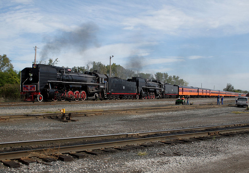 The excursion heads south through IC&E's Nahant Yard in Davenport, IA.