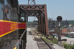 The eastbound approach signal for the Government Bridge at 3rd Street in Davenport.