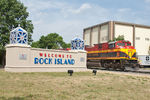 KCS 4124 takes headroom at 44th Street; Rock Island, IL.