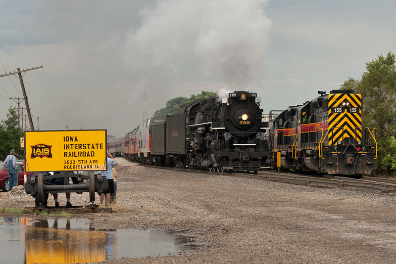 NKP 765 and RISW at 44th Street; Rock Island, IL