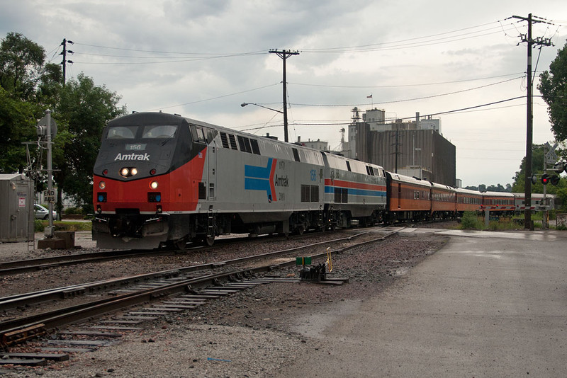 The Amtrak special on the DM&E at West Davenport, IA.
