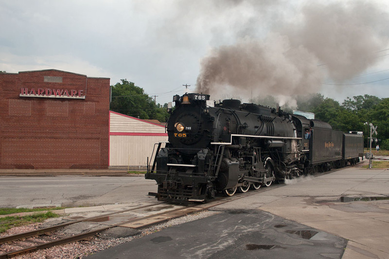 NKP 765 at 4th & Division in Davenport.