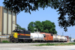 The Weed Sprayer comes to Rock Island, Illinois, entering the east end of Interstate's yard on June 22nd 2005.