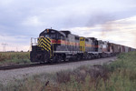 #451 with an eastbound manifest at Probstei, Iowa September 5th, 1991.