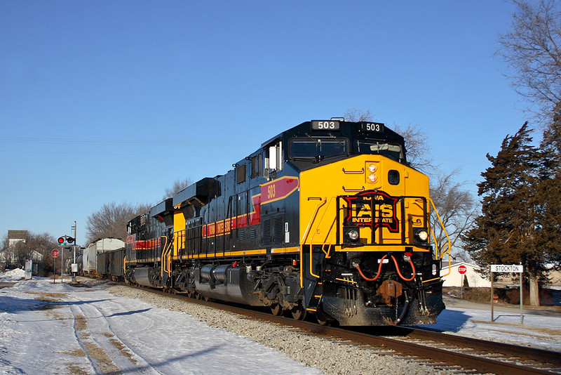 #503 East with a late running turn at Stockton, Iowa - February 4th, 2009.