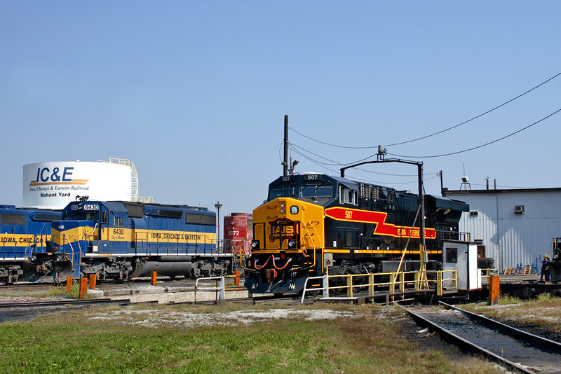 #507 on the turntable at IC&E's Nahant Roundhouse - Davenport, Iowa 09/26/08.