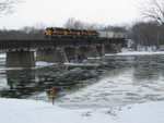 East train on the Cedar River bridge, Moscow, Dec. 8, 2007.