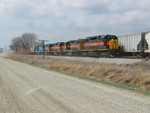 Pulling east past cars on the Wilton Pocket, March 26, 2007.