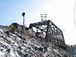 EB distant signal on the Gov't Bridge siding, 3rd St. Davenport.