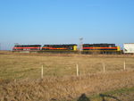 The West train is stopped at Twin States while the crew is setting out IC cars, Dec. 19, 2011.