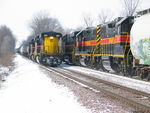 Through freights meet at N. Star, Dec. 30, 2012.