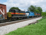 Eastbound's power, on the siding at N. Star, May 26, 2008.