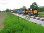 The east train is backing out the west end of N. Star siding after the DS has gotten a partial clear from the west train.