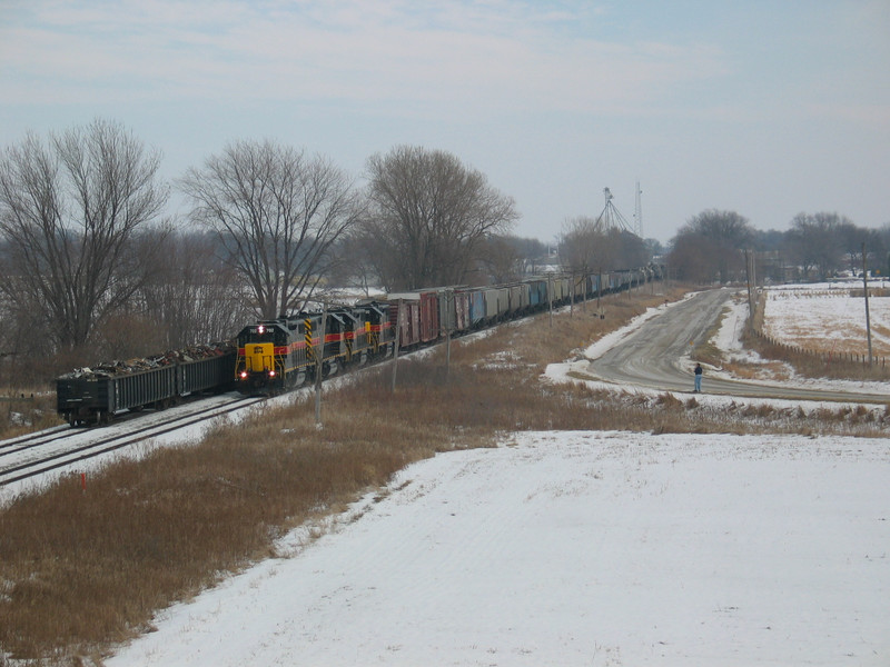 Westbound at the Wilton overpass, Dec. 23, 2005.