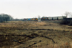 Eastbound meets CR Job at Yocum, Jan. 16, 2006.