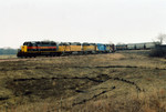 CR Job and east train at Yocum, Jan. 16, 2006.