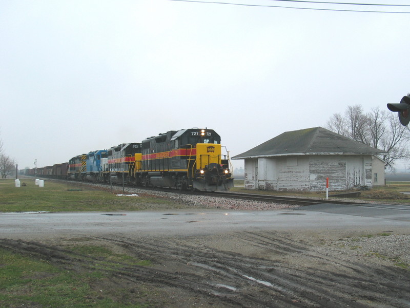 Westbound RI turn at Atalissa, March 28, 2006.