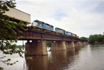 Westbound RI turn on the Cedar River bridge, Moscow.