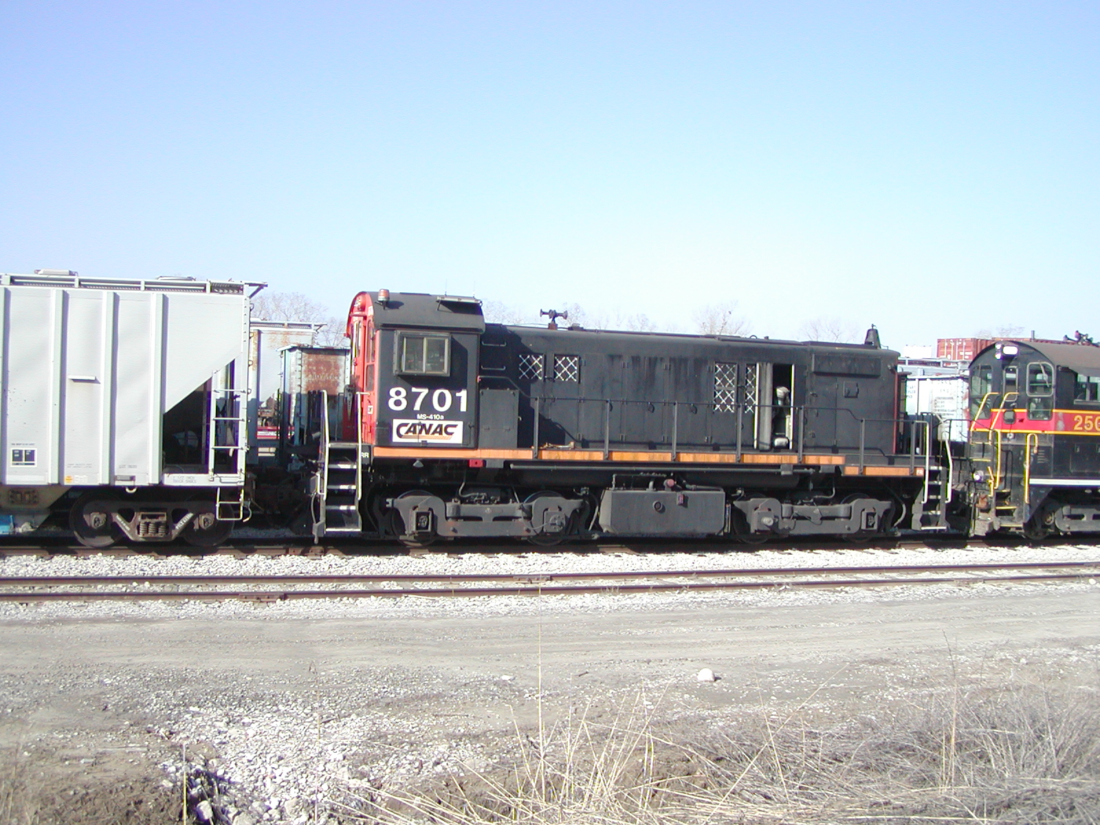 A CANAC remote (8701) behind the Council Bluffs yard power on 2-Apr-2004