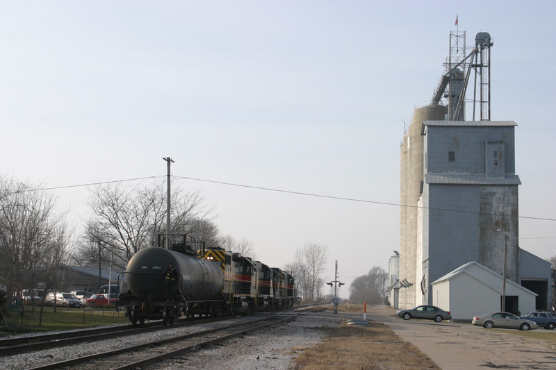 Looking west towards the Main St. crossing