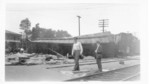 A derailment at the Main St. crossing, date unknown (probably around 1927)