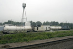 Weed Sprayer heads west through the BNSF connection at Colona, IL on 25-Jun-2007.