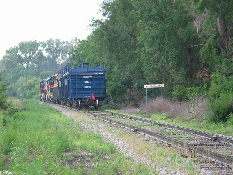 Westbound leaving McClelland, June 20, 2006.