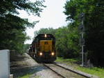 Eastbound at the old CTC east switch of Hillis siding, June 20, 2006.