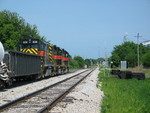 Looking east at Atlantic.  In the distance is an approaching UP detour.  June 20, 2006.