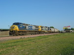 Grain empties headed to IAIS, on the BN's Pacific Jct. line on the south side of Council Bluffs, June 20, 2006.