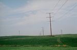 Mid American 161/345 KV transmission line that was completed in 2006, near McClelland.