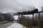 Steam blowdown over McPherson Ave; Council Bluffs, IA.