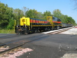 Wilton Local is pulling west down N. Star siding with gons pulled from Gerdau, Sept. 20, 2007.