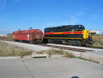 Wilton Local crew is running around the inbound load they brought to Norfolk Iron in Durant.