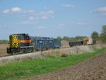 Wilton local crew sorts their cars at the west end of West Liberty siding, April 22, 2006.