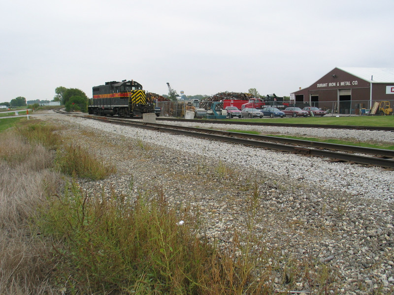 468 backing towards the Main line at Twin States.  Oct. 11, 2005