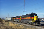 #101 with an RIPE train at East Moline, Illinois November 11th, 1996.