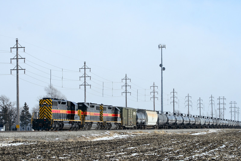 #152 westbound at Probstei, Iowa 02/02/07.