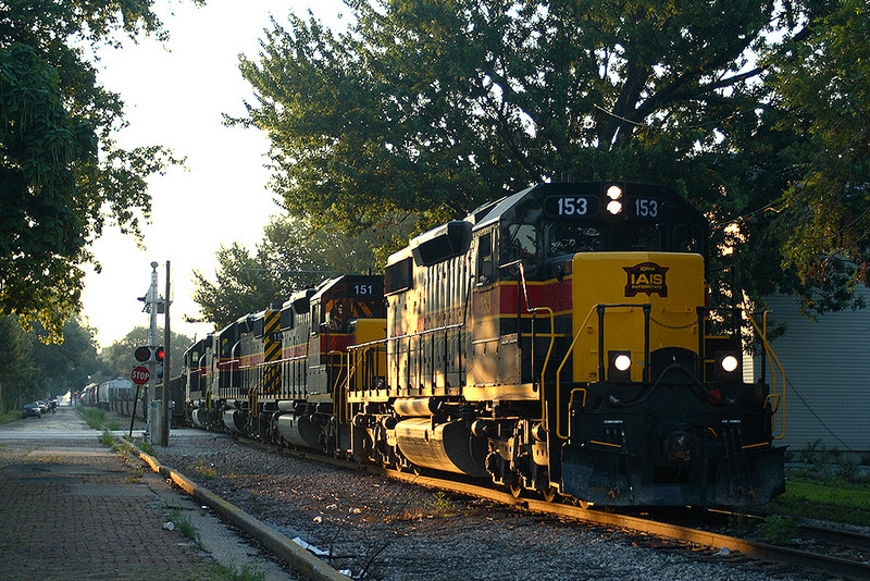153 leads the march up the hill at Davenport with the usual "RIIC" train. July 29, 2006